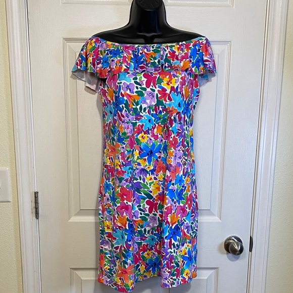 Tommy Bahama Colorful Floral Mini Dress Petite Small - Picture 1 of 7